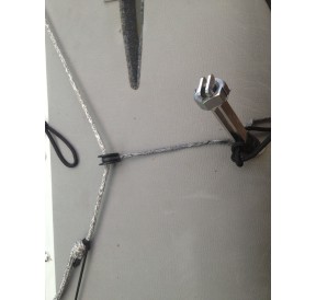 Dyneema double Loop with Antal 10*7 Small Black