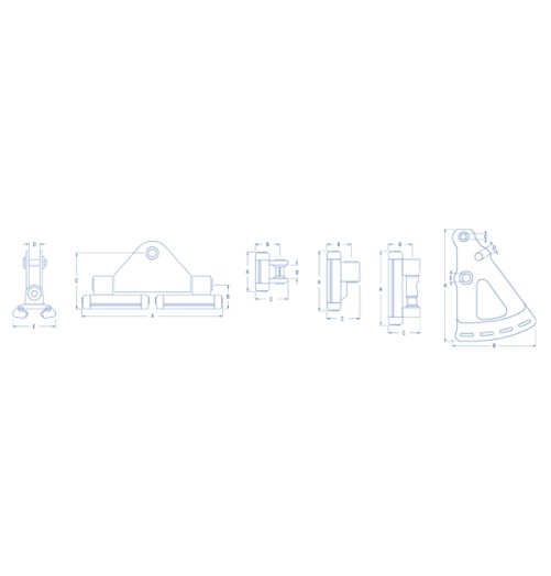 Ronstan Chariot Intermediaire Lattes Billes Non Captive Serie 19