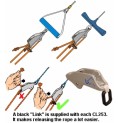 ClamCleat Trapeze et Hale-Bas Anodisé Dure