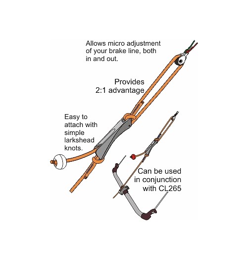 ClamCleat Cobra Kite Cleat Anodisé Dure